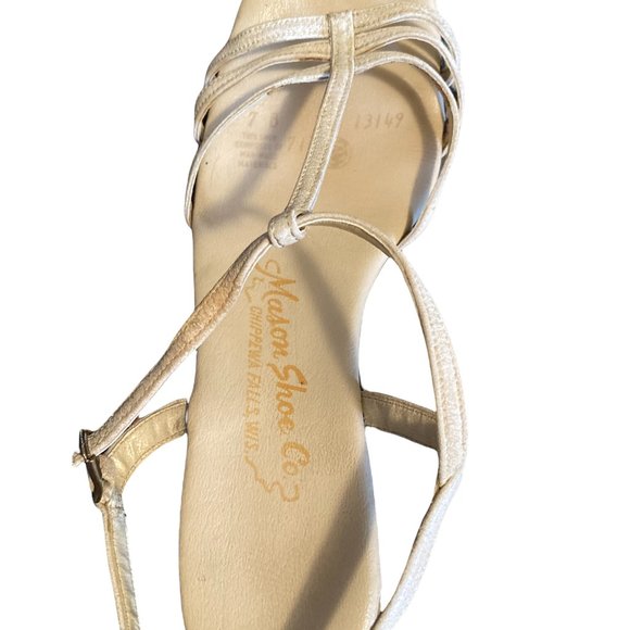 THE GLORIAS: 1970s Leather Strappy Platform Sandals with Oval Cutout - Picture 2 of 4